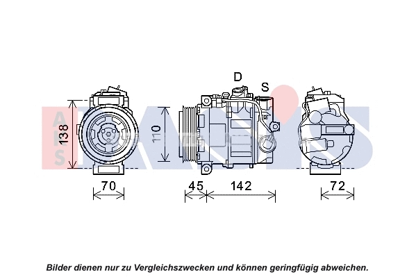 Compresseur, climatisation AKS DASIS 852714N