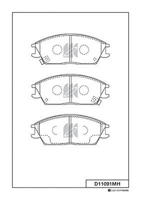Kit de plaquettes de frein, frein à disque MK Kashiyama D11091MH