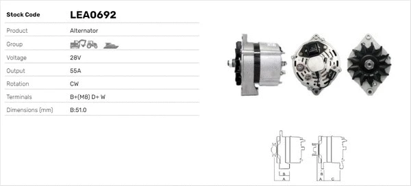 Alternateur LUSA LEA0692