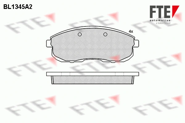 Kit de plaquettes de frein, frein à disque FTE 9011068