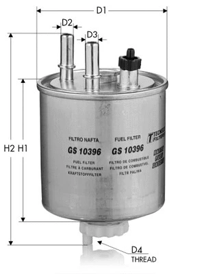 Filtre à carburant TECNECO FILTERS GS10396