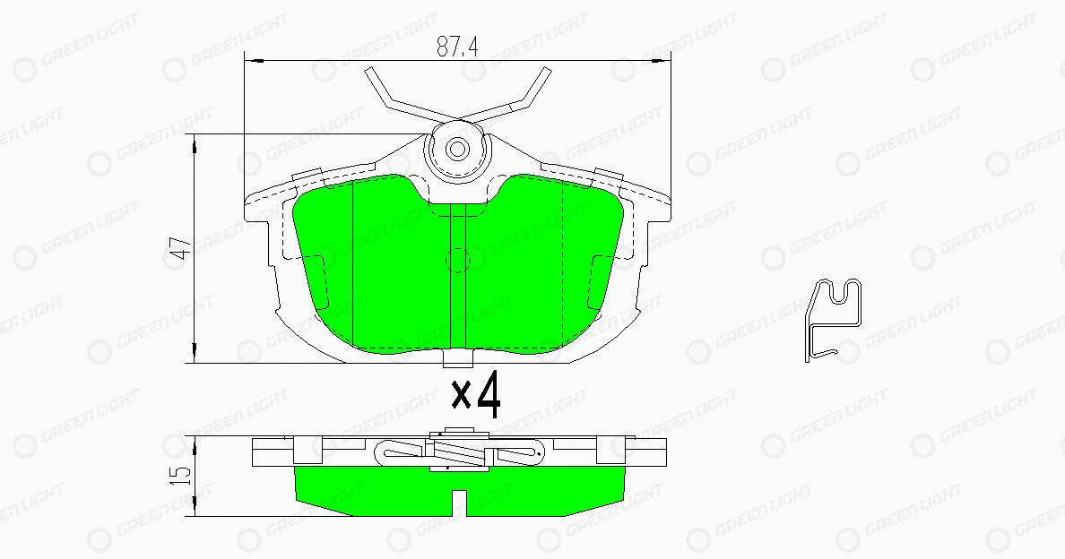 Kit de plaquettes de frein, frein à disque Automotive Adriado GLBP0109