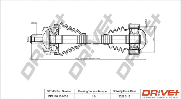 Arbre de transmission Dr!ve+ DP2110.10.0033