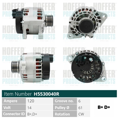 Alternateur HOFFER H5530040R