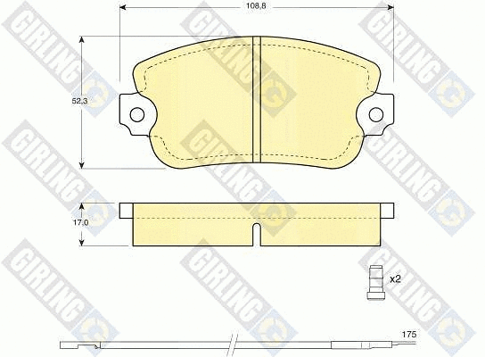 Kit de plaquettes de frein, frein à disque GIRLING 6101543
