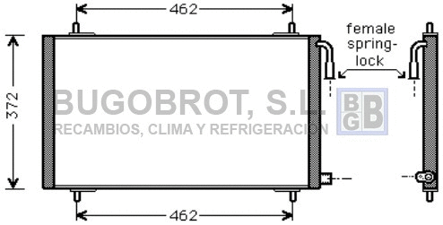 Condenseur, climatisation BUGOBROT 62-PE5191