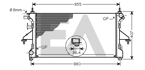 Radiateur, refroidissement du moteur EACLIMA 31R55119