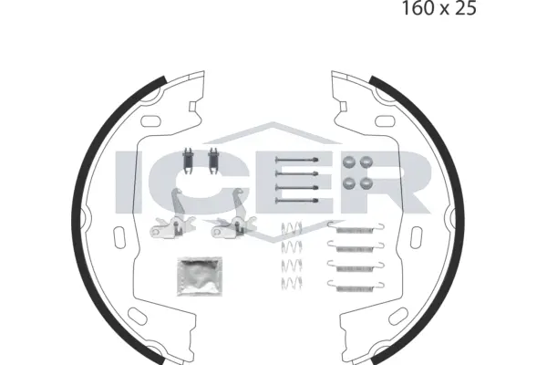 Jeu de mâchoires de frein, frein de stationnement ICER 79PB4021 C