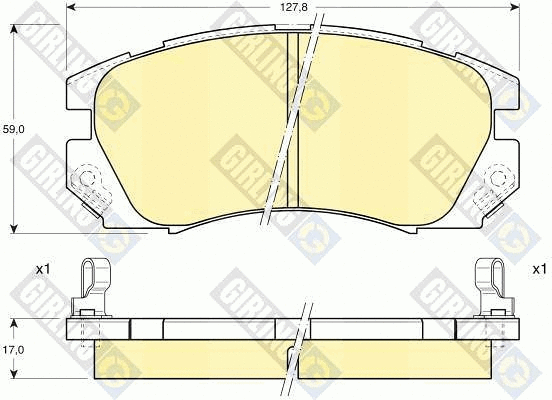 Kit de plaquettes de frein, frein à disque GIRLING 6111799