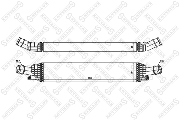Refroidisseur d'air de suralimentation STELLOX 10-40184-SX