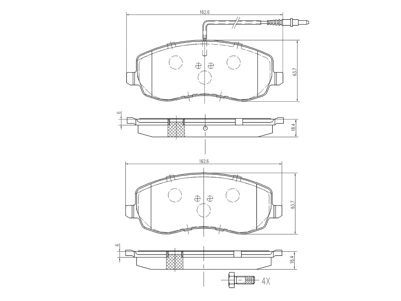 Kit de plaquettes de frein, frein à disque A.Z. Meisterteile AZMT-44-022-1317