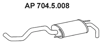 Silencieux arrière EBERSPÄCHER 704.5.008