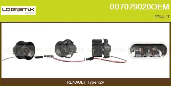 Pulseur d'air habitacle LGK 007079020OEM