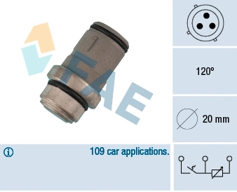 Sonde, température du liquide de refroidissement FAE 34220