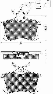 Kit de plaquettes de frein, frein à disque BSF 10646