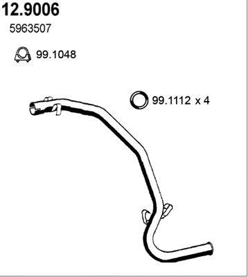 Tuyau d'échappement ASSO 12.9006
