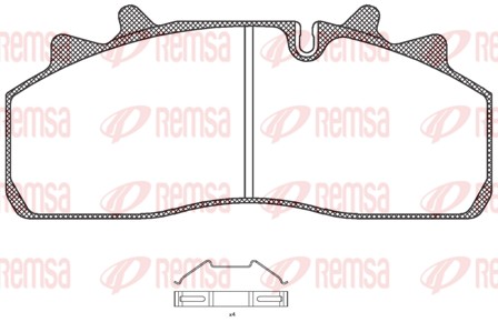 Kit de plaquettes de frein, frein à disque REMSA JCA 1254.00