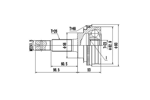 Jeu de joints, arbre de transmission DYNAMATRIX DCV859021