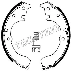 Jeu de mâchoires de frein TRUSTING 115.292