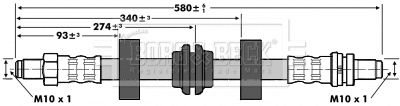 Flexible de frein BORG & BECK BBH6597