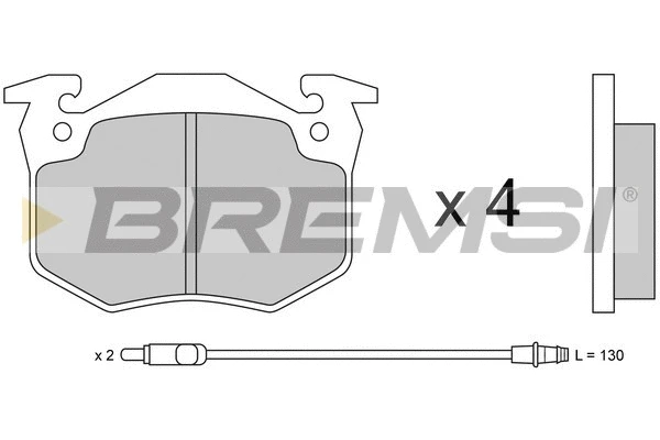 Kit de plaquettes de frein, frein à disque BREMSI BP2230