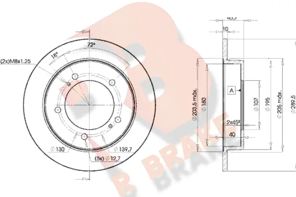 Disque de frein R BRAKE 78RBD26970
