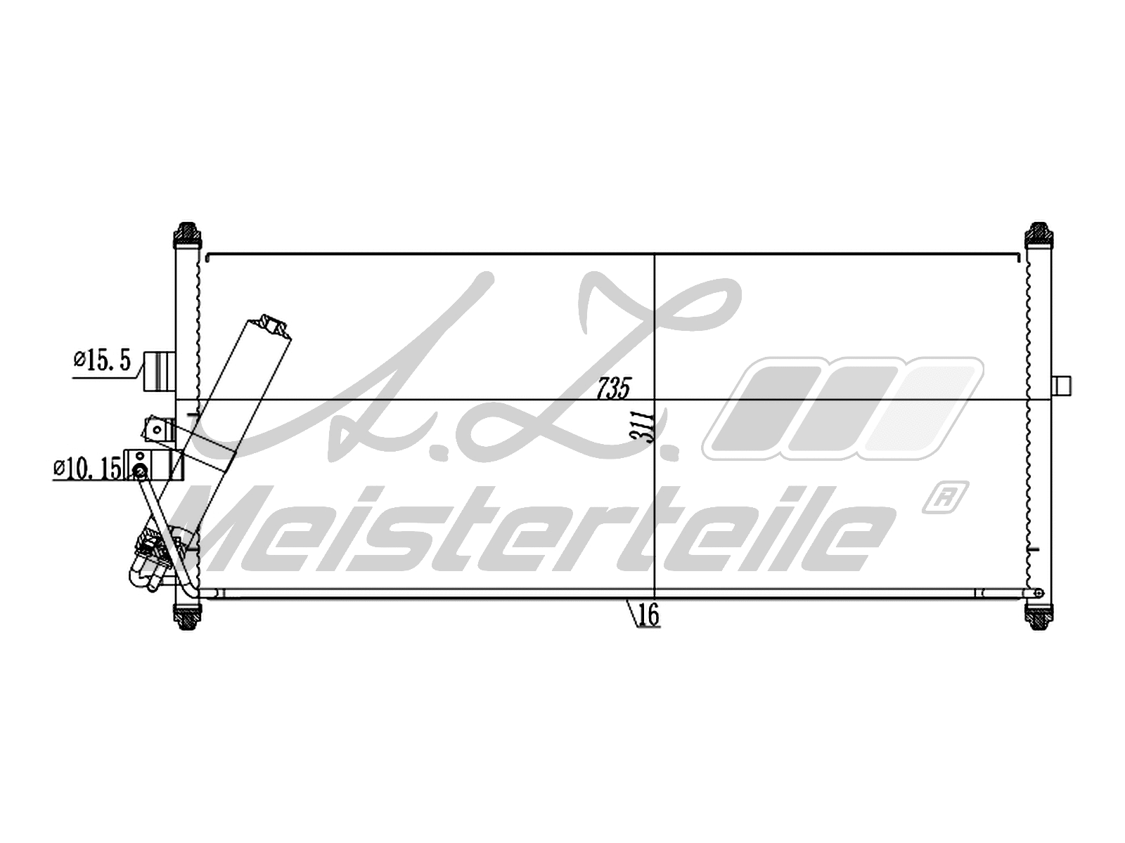 Condenseur, climatisation A.Z. Meisterteile AZMT-45-030-1663