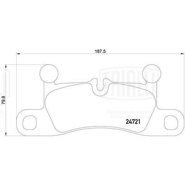 Kit de plaquettes de frein, frein à disque TRIALLI PF 4123