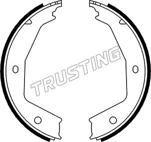 Jeu de mâchoires de frein, frein de stationnement TRUSTING 079.194