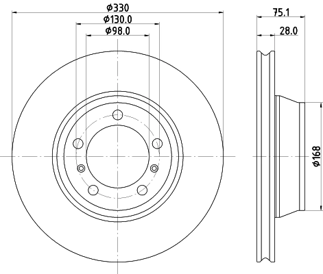 Disque de frein MINTEX MDC3184LC