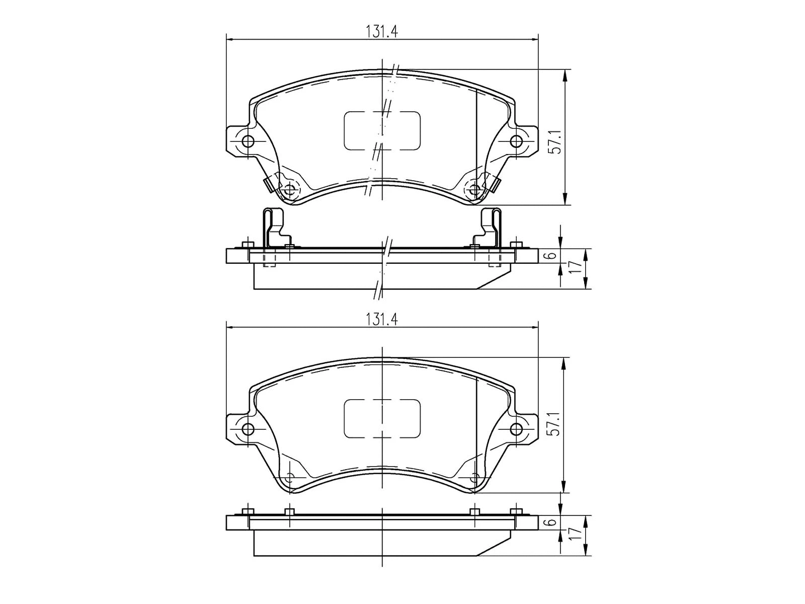 Kit de plaquettes de frein, frein à disque A.Z. Meisterteile AZMT-44-022-1152