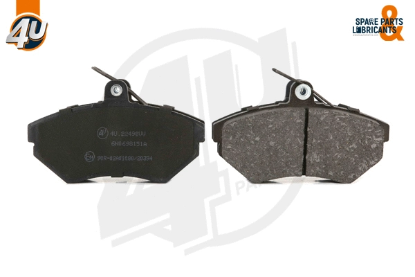 Kit de plaquettes de frein, frein à disque 4U Autoparts 22498VV