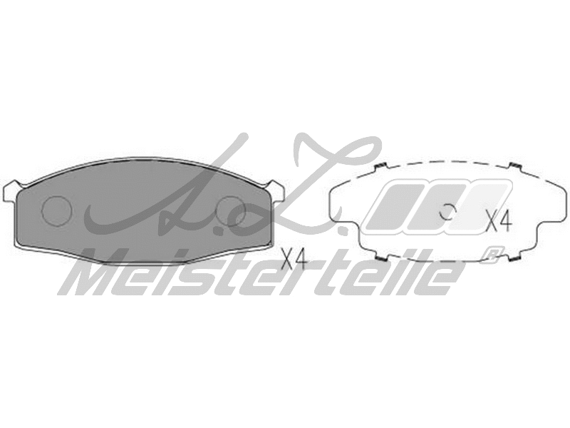Kit de plaquettes de frein, frein à disque A.Z. Meisterteile AZMT-44-022-2261