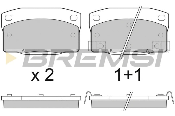 Kit de plaquettes de frein, frein à disque BREMSI BP2450