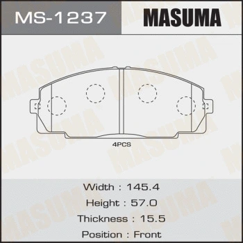 Jeu de mâchoires de frein MASUMA MS-1237