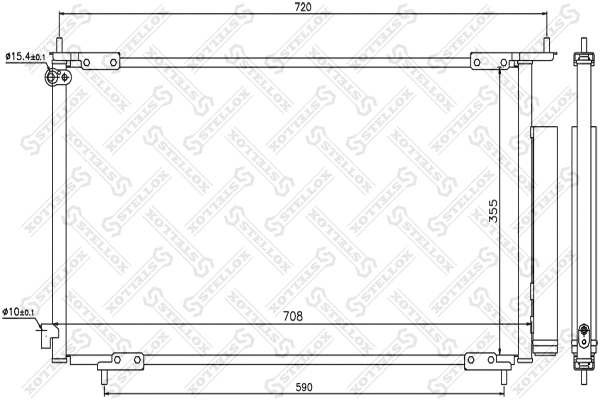 Condenseur, climatisation STELLOX 10-45096-SX
