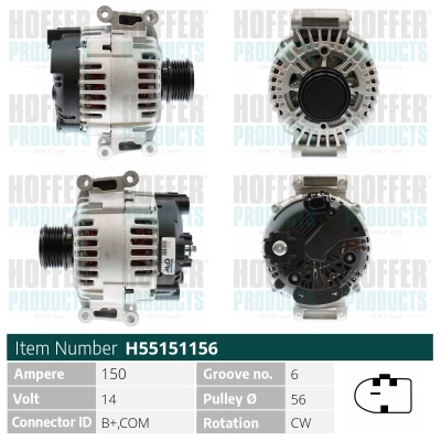 Alternateur HOFFER H55151156
