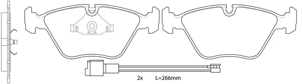 Kit de plaquettes de frein, frein à disque FIT FP2249E