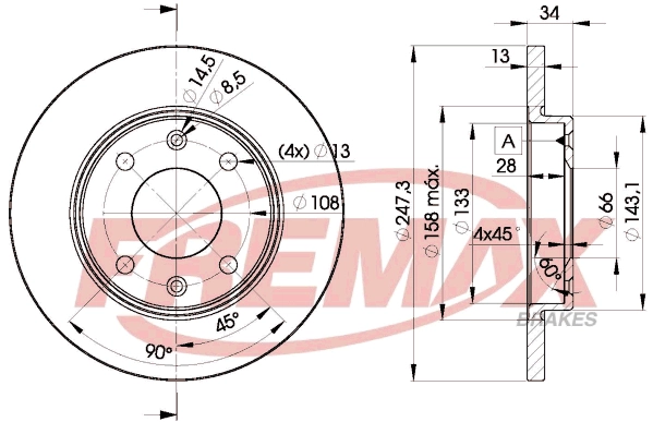 Disque de frein FREMAX BD-4298