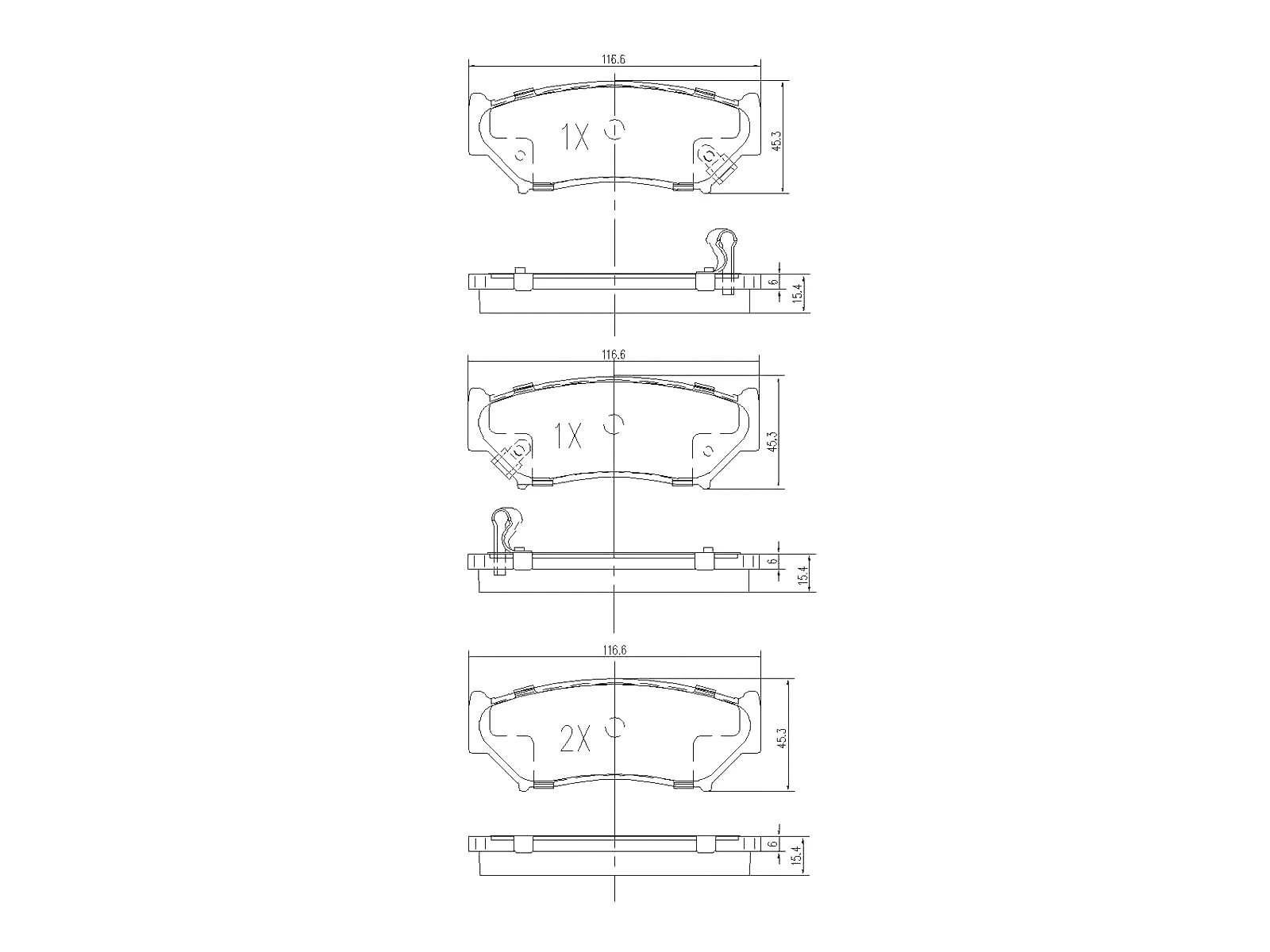 Kit de plaquettes de frein, frein à disque A.Z. Meisterteile AZMT-44-022-1004