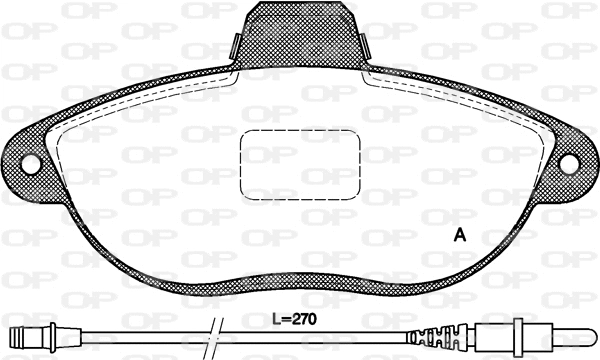 Kit de plaquettes de frein, frein à disque OPEN PARTS BPA0602.02