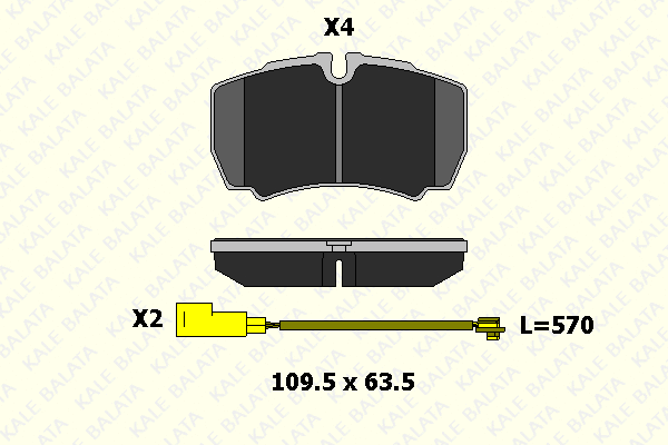 Kit de plaquettes de frein, frein à disque KALE 29123 203 24