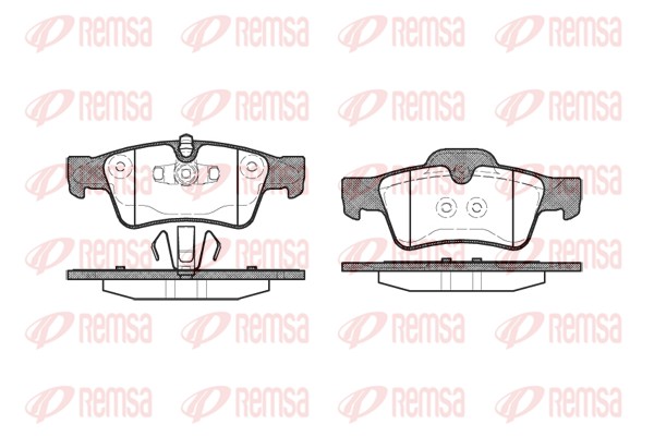 Kit de plaquettes de frein, frein à disque REMSA 0991.10