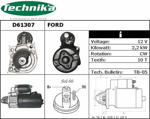 Démarreur Technika D61307