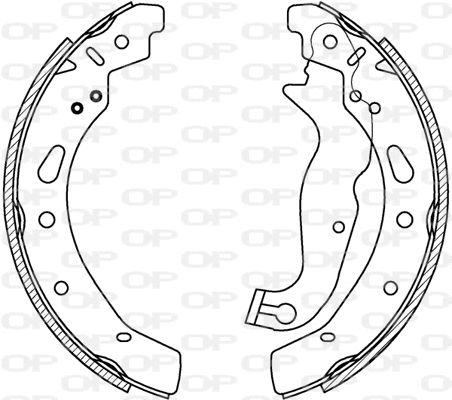 Jeu de mâchoires de frein OPEN PARTS BSA2257.00
