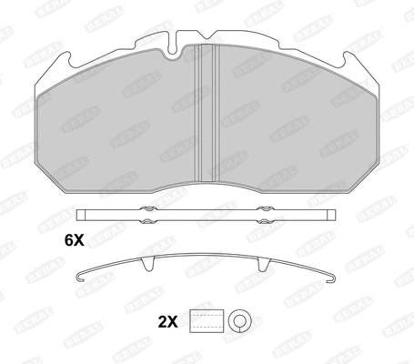 Kit de plaquettes de frein, frein à disque BERAL BCV29030BK