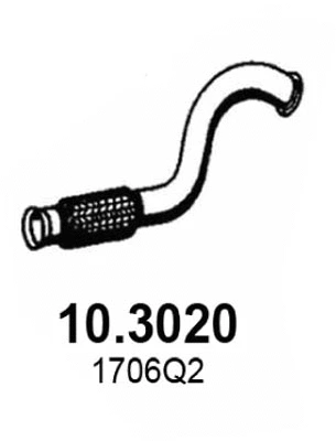 Tuyau d'échappement ASSO 10.3020