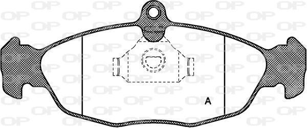 Kit de plaquettes de frein, frein à disque OPEN PARTS BPA0393.00