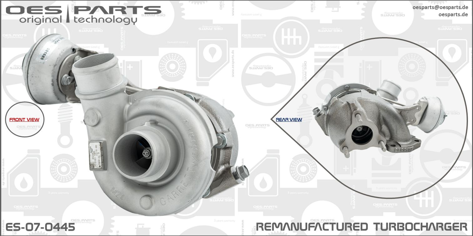 Turbocompresseur, suralimentation OES PARTS ES-07-0445