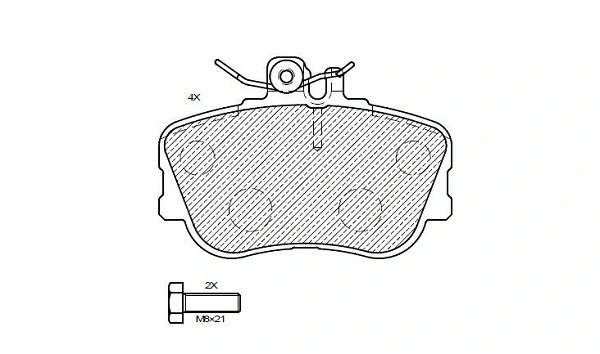 Kit de plaquettes de frein, frein à disque KLAXCAR FRANCE 24842z